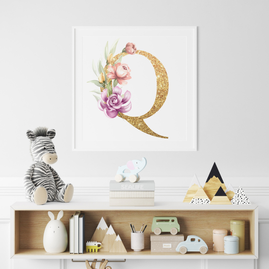 Poster Monogram personalizzato - Lettera Q