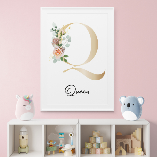 Poster Monogram personalizzato - Lettera Q