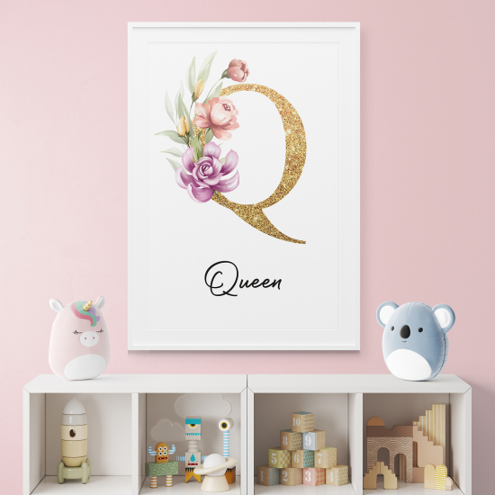 Poster Monogram personalizzato - Lettera Q