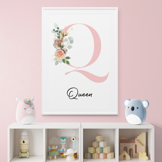 Poster Monogram personalizzato - Lettera Q