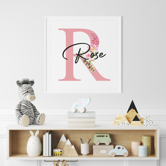 Poster Monogram personalizzato - Lettera R