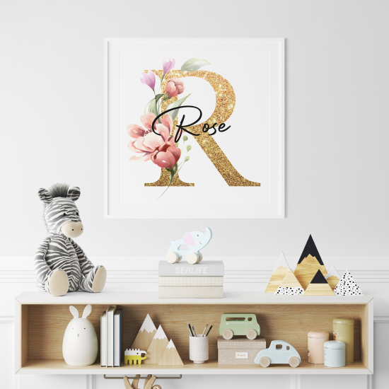 Poster Monogram personalizzato - Lettera R