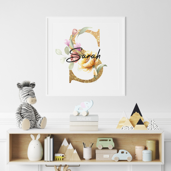 Poster Monogram personalizzato - Lettera S