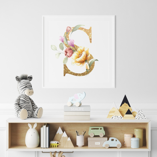 Poster Monogram personalizzato - Lettera S