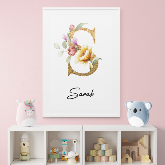 Poster Monogram personalizzato - Lettera S