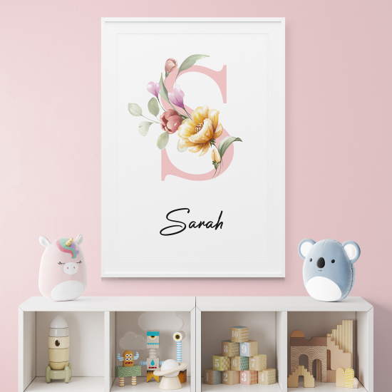 Poster Monogram personalizzato - Lettera S