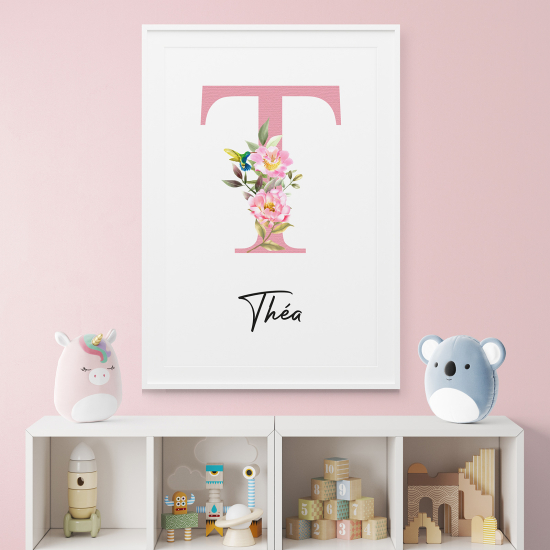Poster Monogram personalizzato - Lettera T