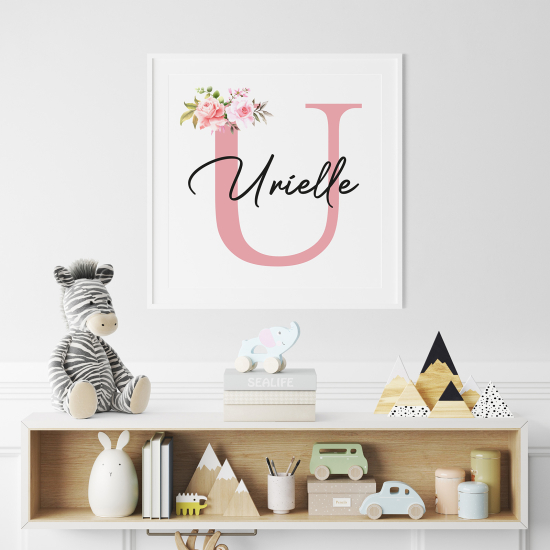 Poster Monogram personalizzato - Lettera U