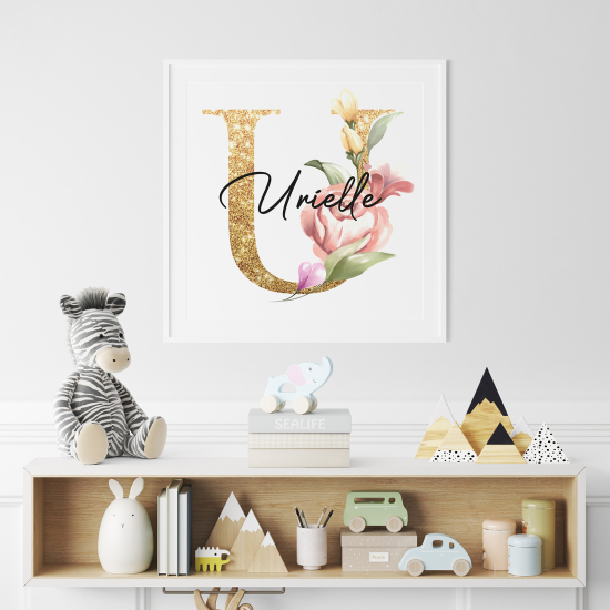Poster Monogram personalizzato - Lettera U