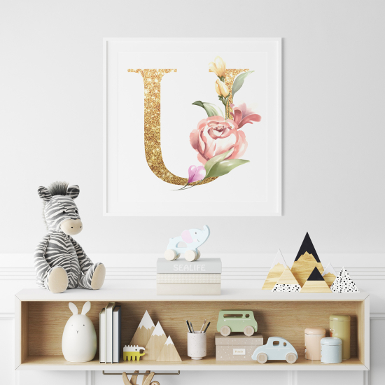 Poster Monogram personalizzato - Lettera U