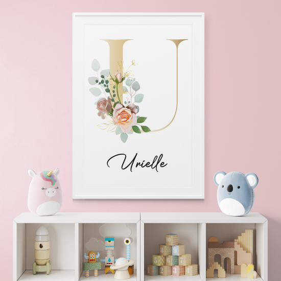 Poster Monogram personalizzato - Lettera U