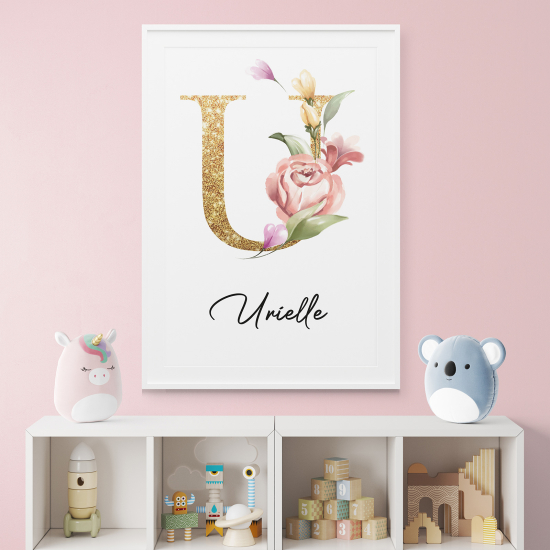 Poster Monogram personalizzato - Lettera U