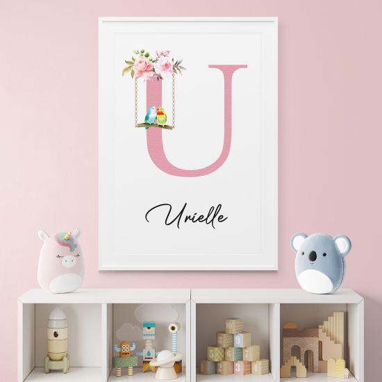 Poster Monogram personalizzato - Lettera U