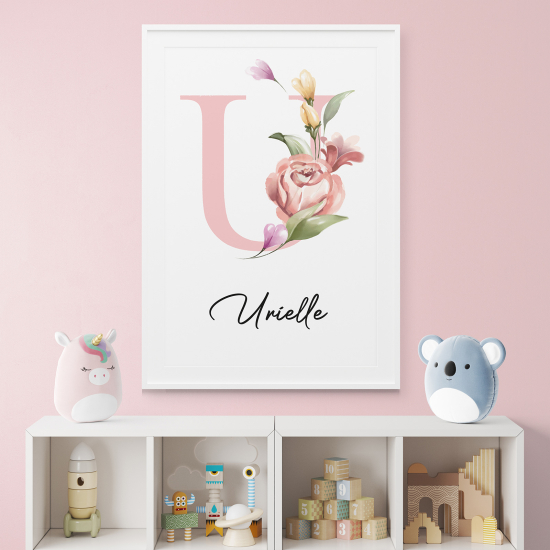 Poster Monogram personalizzato - Lettera U