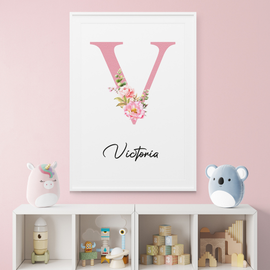 Poster Monogram personalizzato - Lettera V