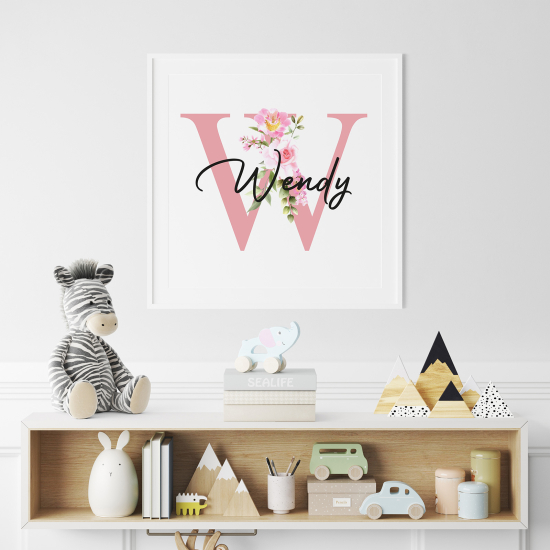 Poster Monogram personalizzato - Lettera W
