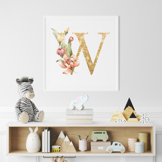 Poster Monogram personalizzato - Lettera W