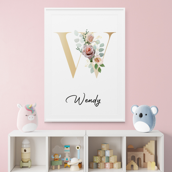 Poster Monogram personalizzato - Lettera W