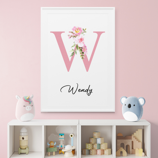 Poster Monogram personalizzato - Lettera W