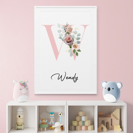 Poster Monogram personalizzato - Lettera W