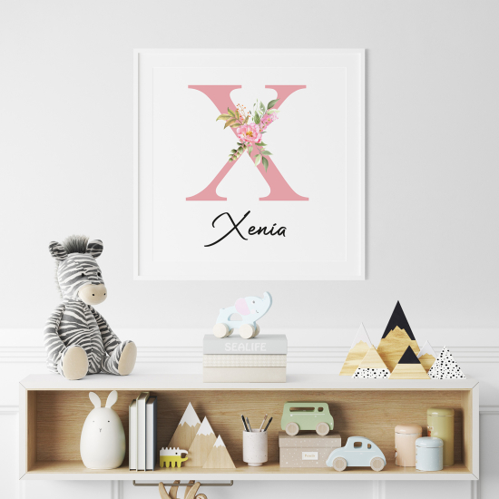 Poster Monogram personalizzato - Lettera X