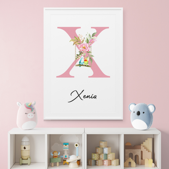 Poster Monogram personalizzato - Lettera X