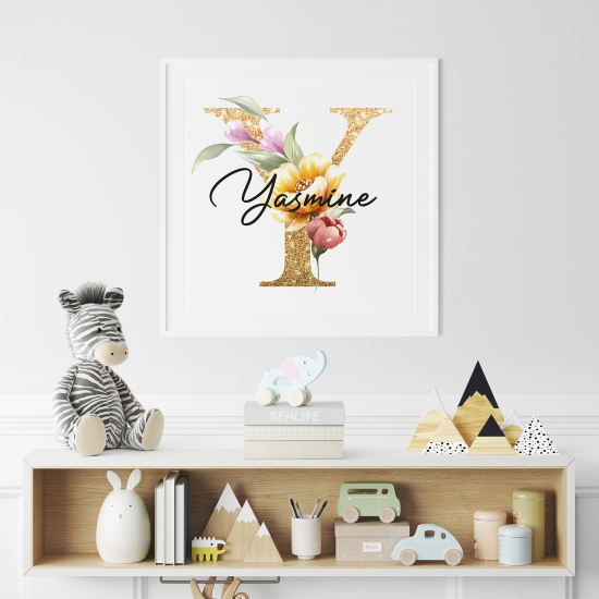 Poster Monogram personalizzato - Lettera Y