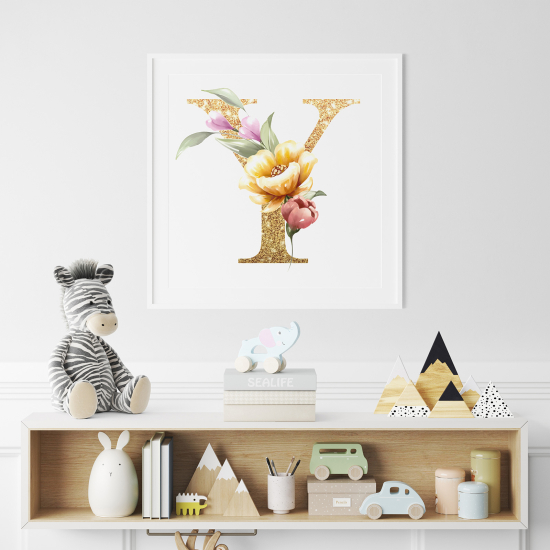 Poster Monogram personalizzato - Lettera Y