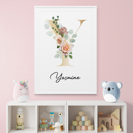 Poster Monogram personalizzato - Lettera Y