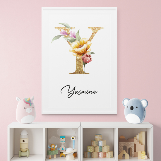 Poster Monogram personalizzato - Lettera Y