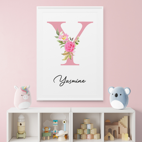 Poster Monogram personalizzato - Lettera Y