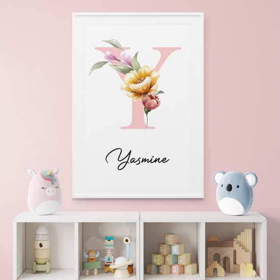 Poster Monogram personalizzato - Lettera Y