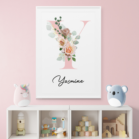 Poster Monogram personalizzato - Lettera Y