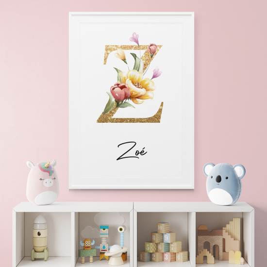 Poster Monogram personalizzato - Lettera Z