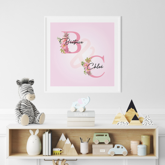Poster Monogram personalizzato - Lettere Doppie