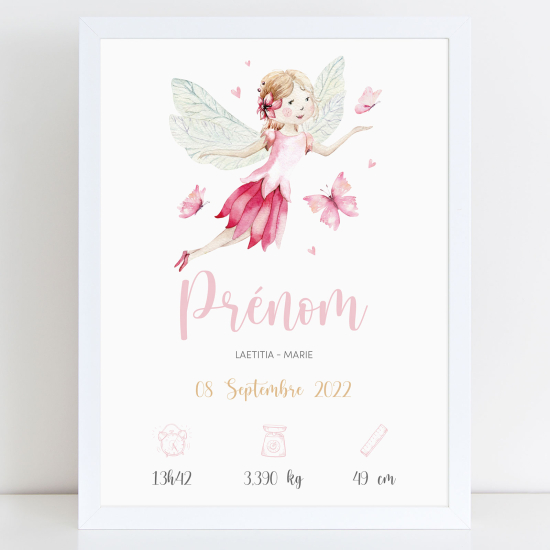 Poster nascita personalizzato - Fata