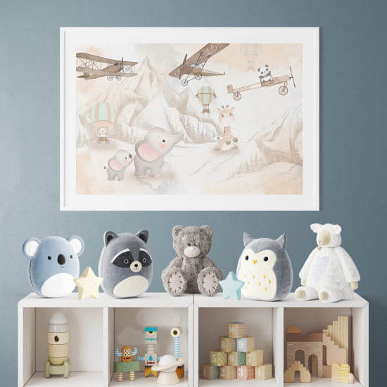 Poster per bambini - Aerei e animali