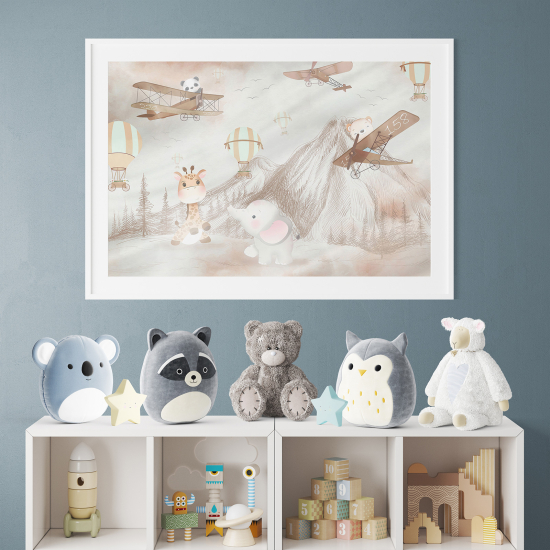 Poster per bambini - Aerei e animali