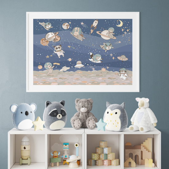 Poster per bambini - Animali astronauti