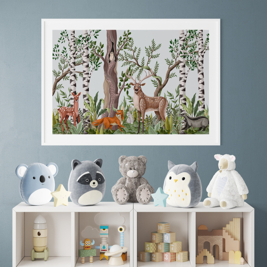 Poster per bambini - Animali della foresta