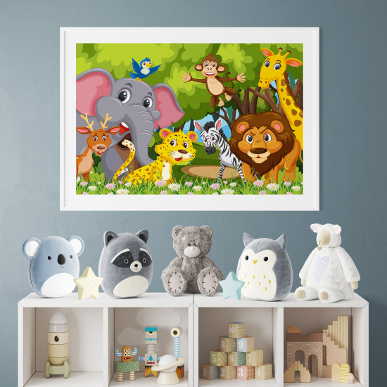Poster per bambini - Animali della giungla