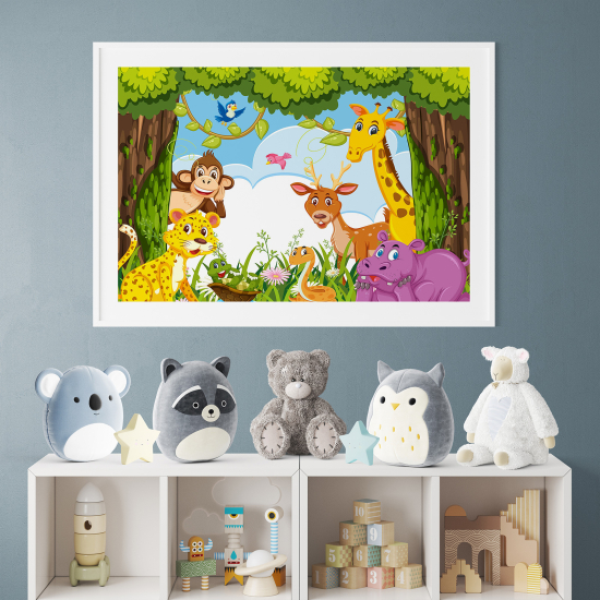Poster per bambini - Animali della giungla