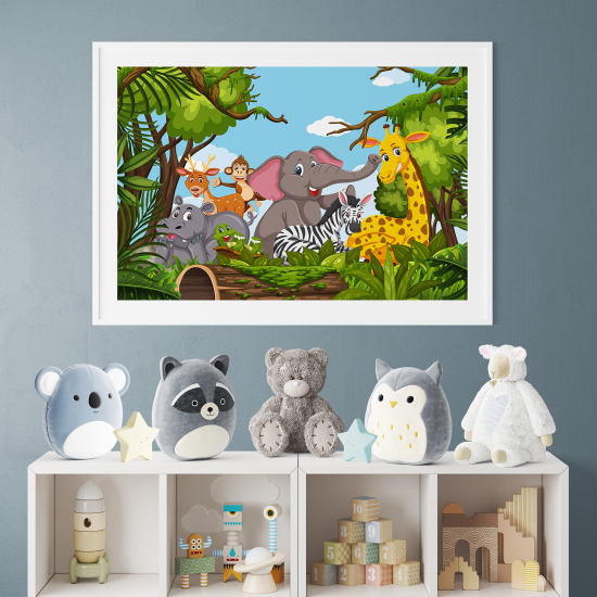 Poster per bambini - Animali della giungla
