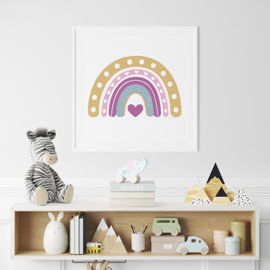 Poster per Bambini - Arcobaleno Cuore
