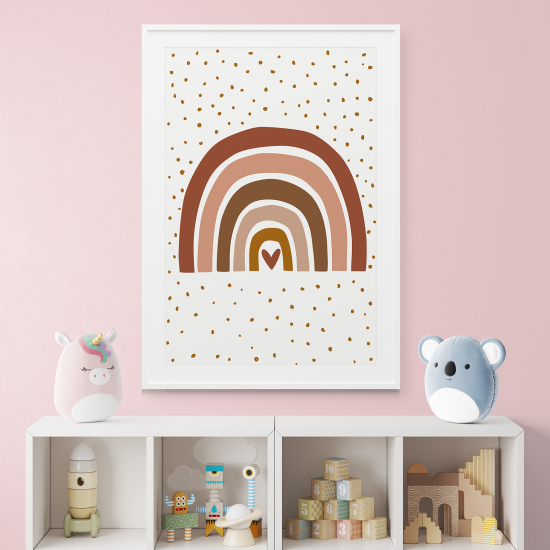 Poster per bambini - Arcobaleno cuore