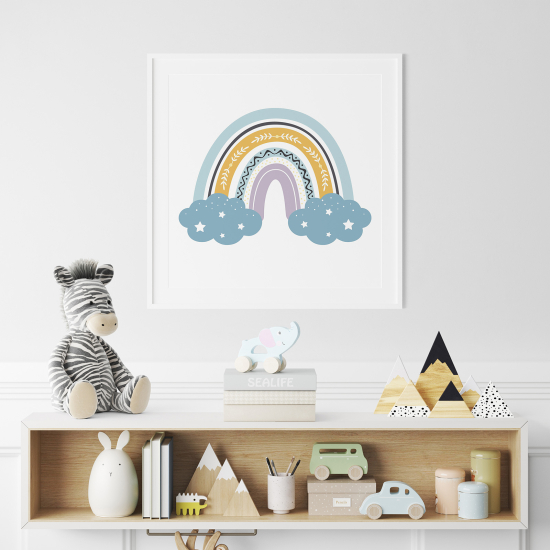 Poster per Bambini - Arcobaleno nuvole