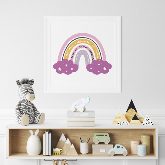 Poster per Bambini - Arcobaleno nuvole