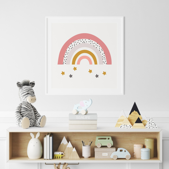 Poster per Bambini - Arcobaleno Stelle
