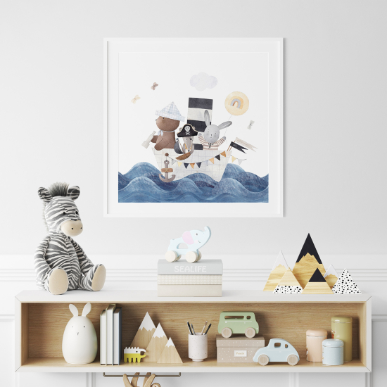 Poster per Bambini - Barca Animali