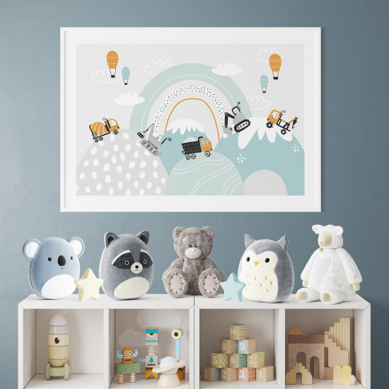 Poster per bambini - Camion lavori